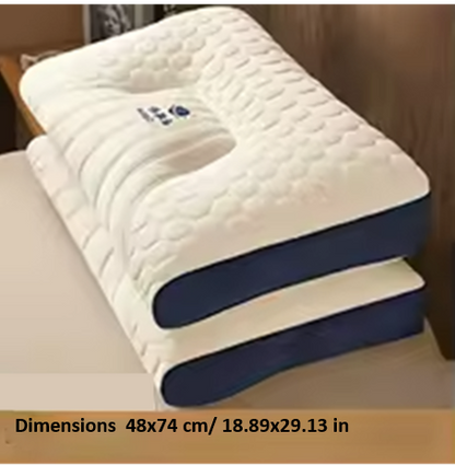 Oreiller cervical en latex avec effet massage – Confort ergonomique pour un sommeil profond et relaxant