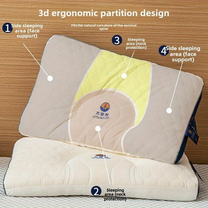 Oreiller cervical en latex avec effet massage – Confort ergonomique pour un sommeil profond et relaxant