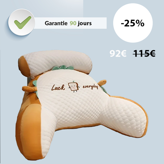 Oreiller de lecture ergonomique avec soutien dorsal réglable